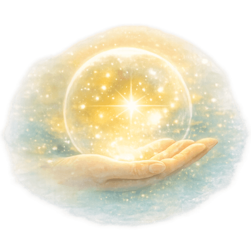 Illustration symbolisant les différents types de deuil, avec un paysage apaisant traversé par l’eau et une lumière douce.